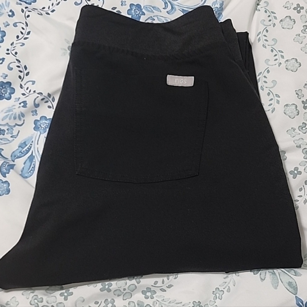 Figs Scrub Joggers Pants Black Small